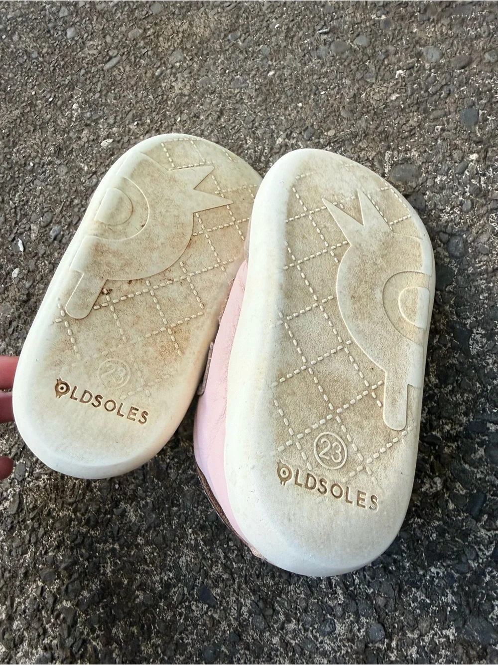 Old Soles Little Girls‎ Light Pink and Tan Velcro Sneakers
